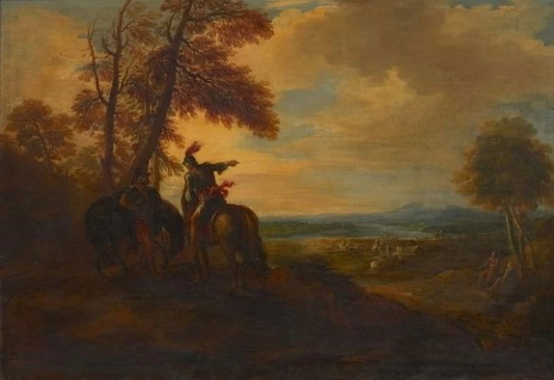 Cavalieri in paesaggio